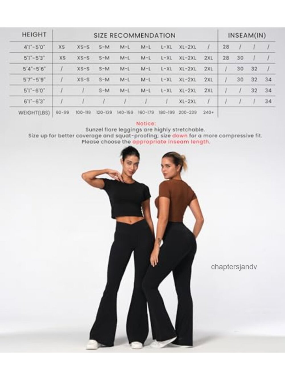 Flare Leggings Women Crossover Yoga Pants Tummy Control - Picture 2 of 6